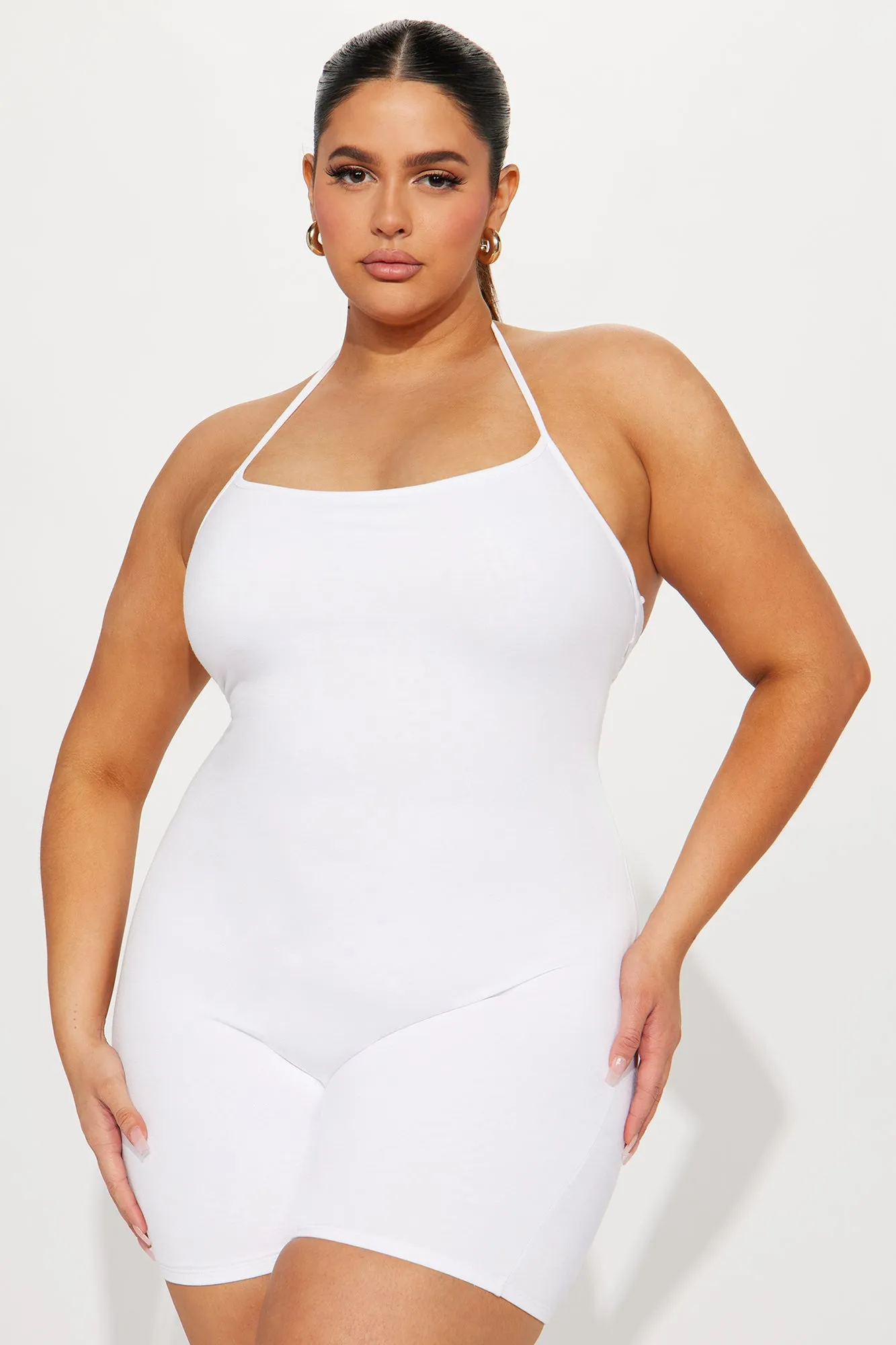 Adri Double Lined Romper - Ivory