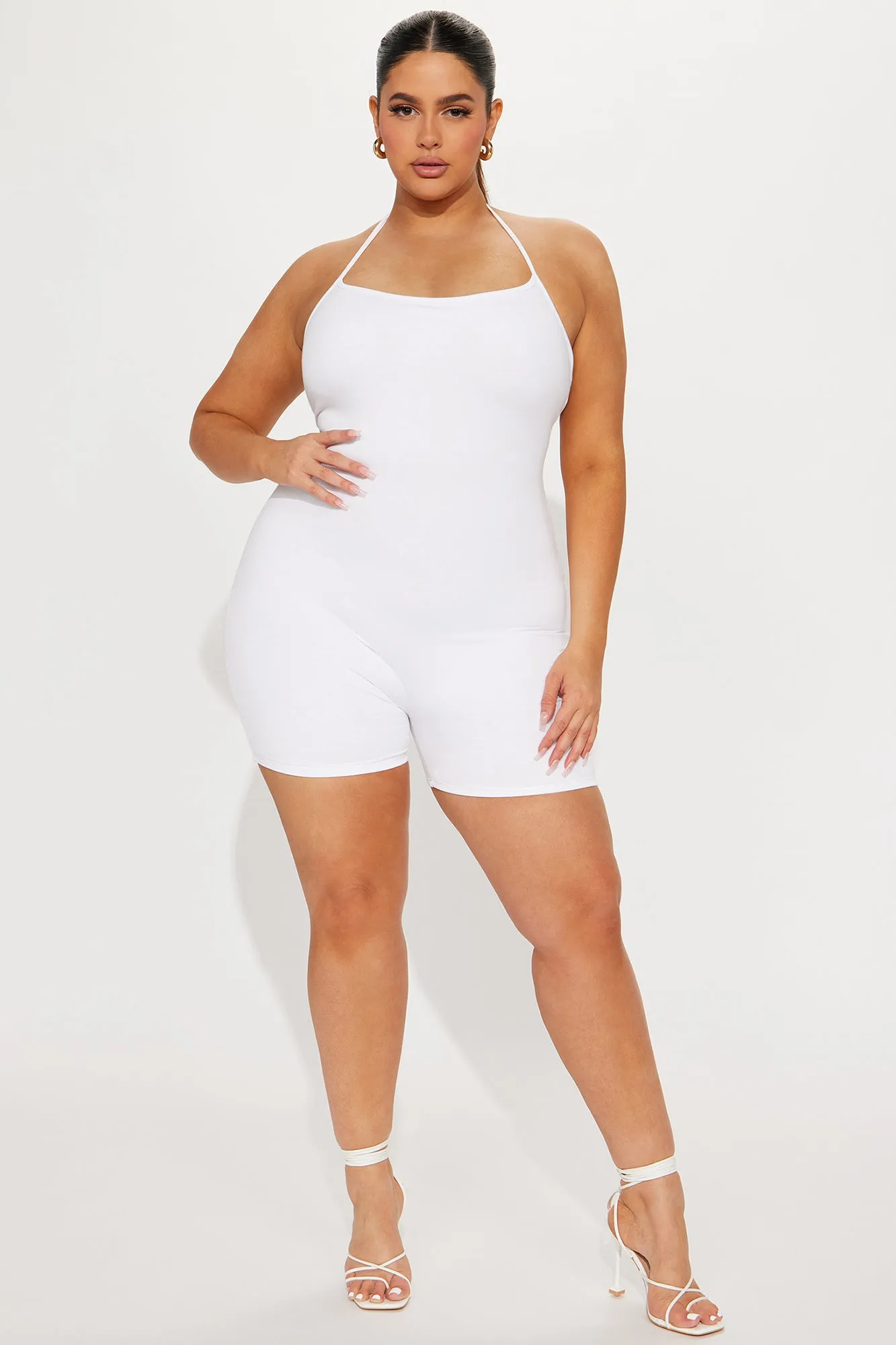 Adri Double Lined Romper - Ivory