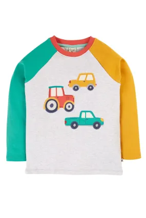 Frugi Baby Boys Colourblock Alfie Vehicles Top
