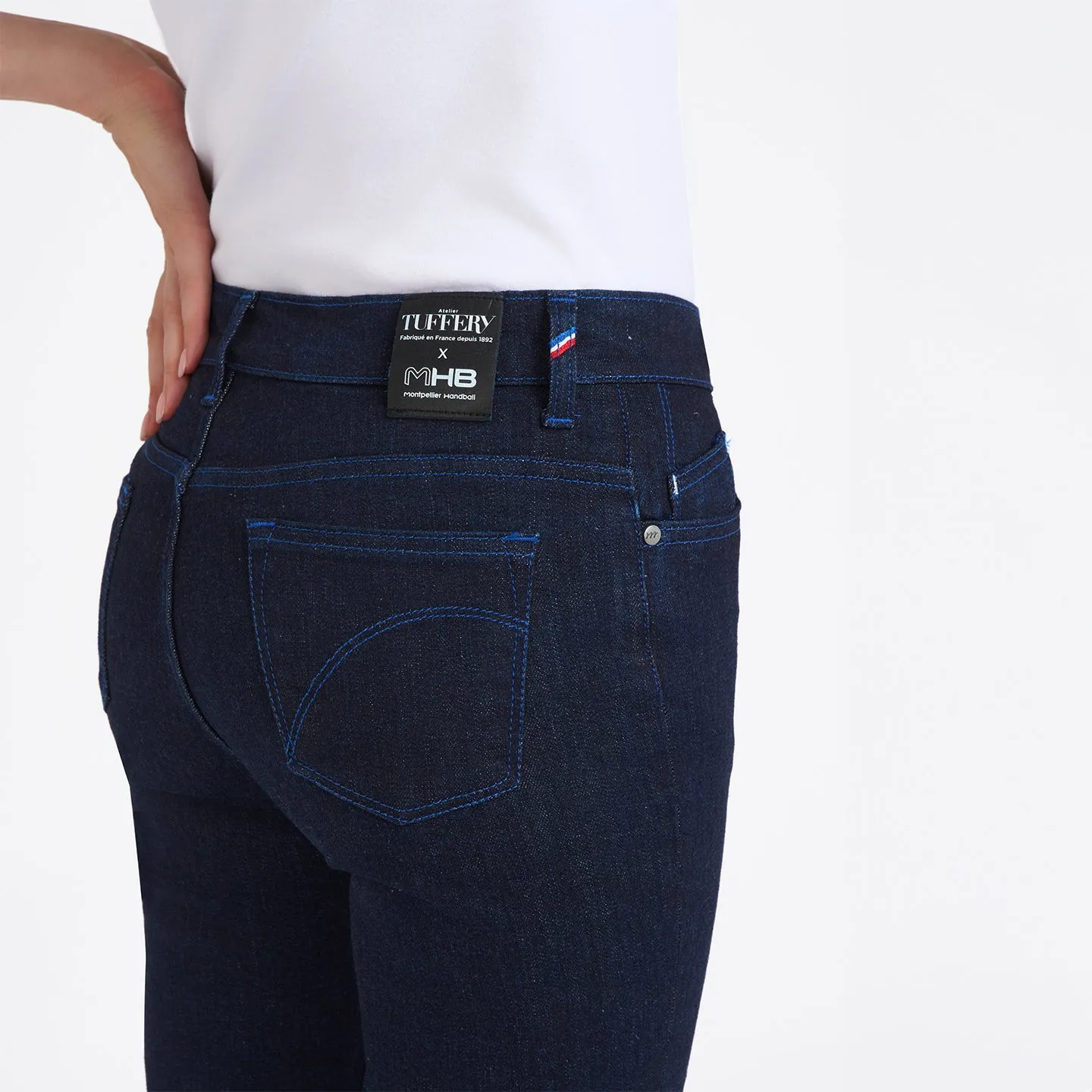 Jean femme ajusté taille standard Brut MHB x Atelier TUFFERY - Augusta