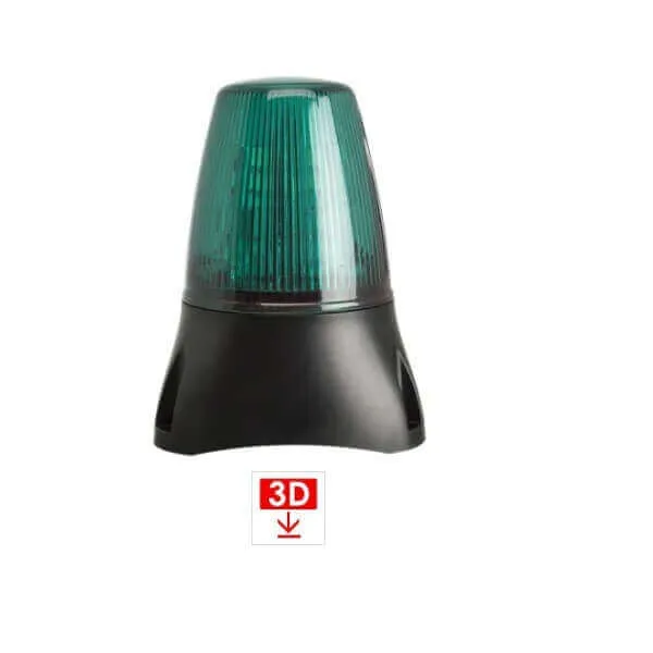 Moflash LEDD100 LED Beacon, Flashing, Surface Mount x2Pcs