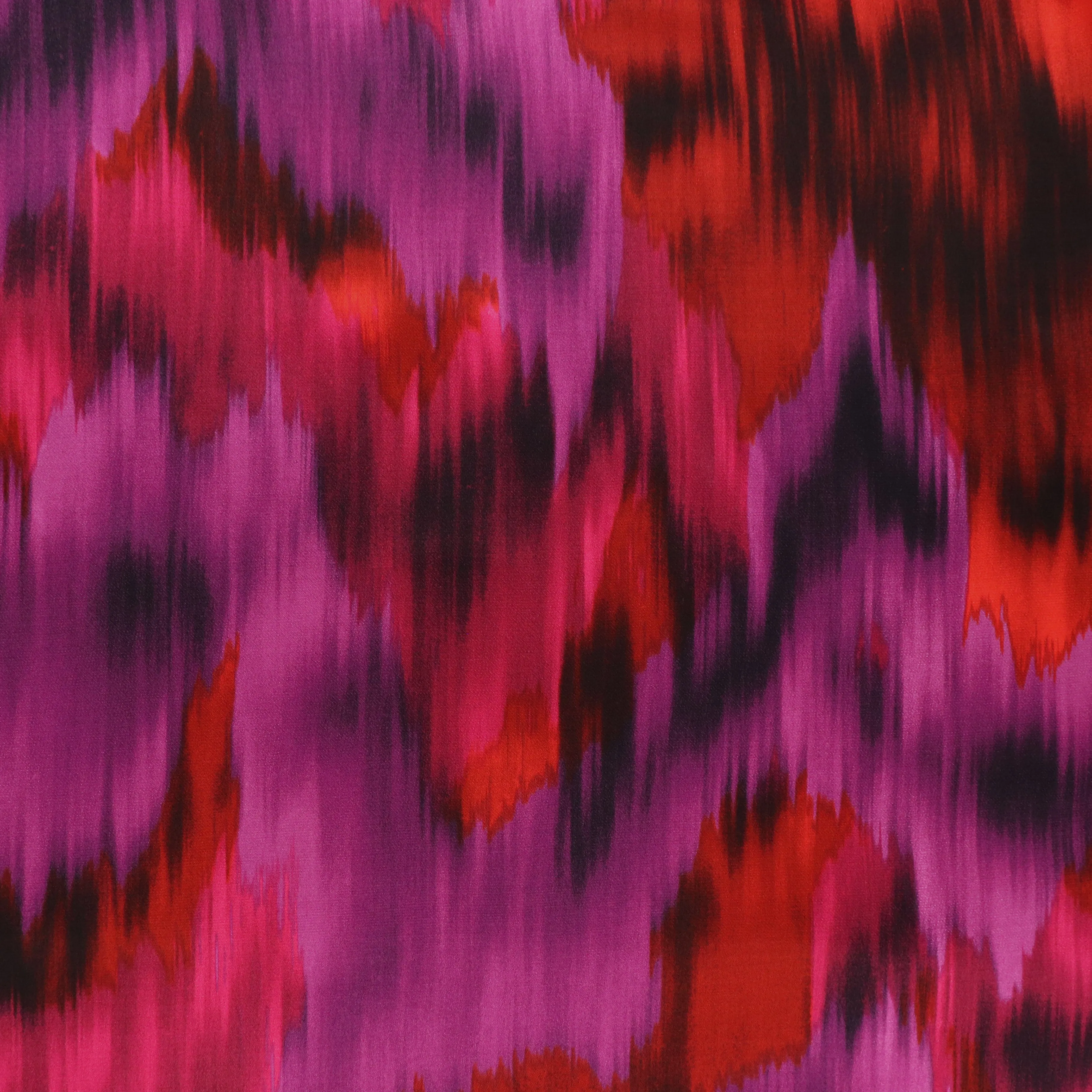 Viscose Satin - Brushstrokes - Pink   Red