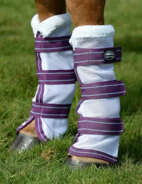 WeatherBeeta ComFITec Airflow Mesh Leg Wraps, White/ Violet/ Blue